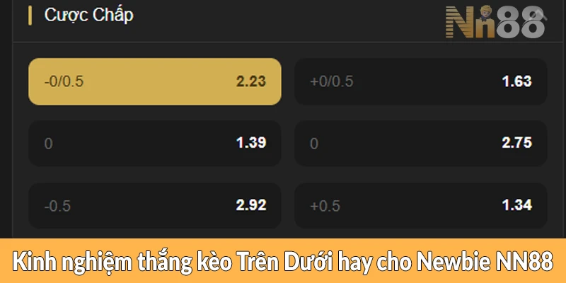 Kinh nghiệm thắng kèo Trên Dưới hay cho Newbie NN88